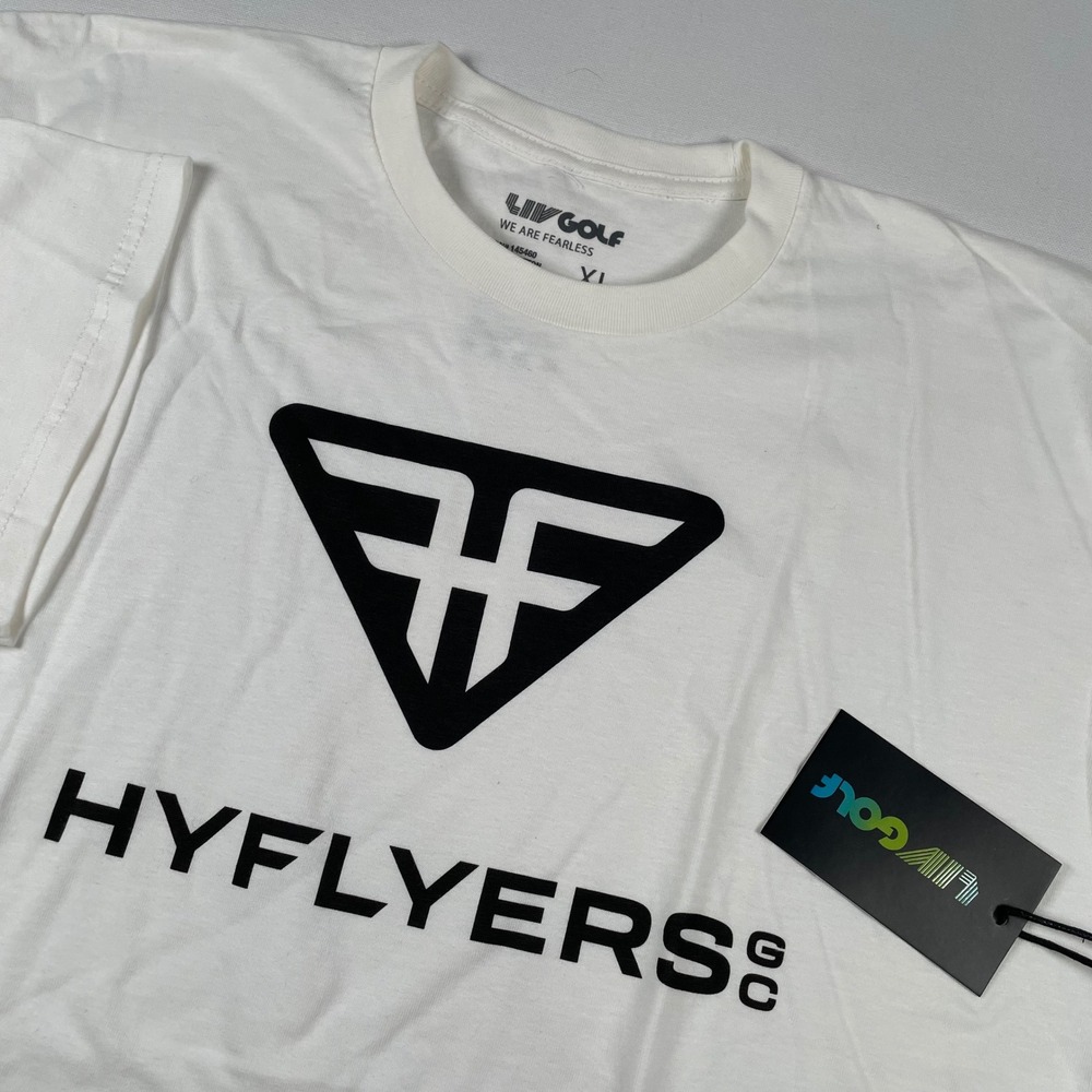 LIV Golf Hyflyers T-Shirt‎ Mens XL Phil Mickelson White Logo Graphic Tee NEW